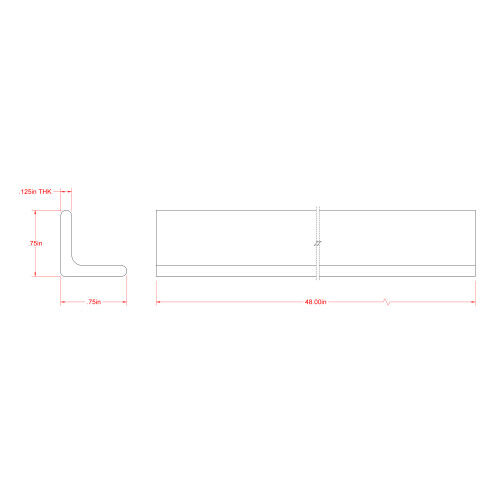 Hillman SteelWorks Weldable Hot-Rolled Steel Angle, 1/8-In x 3/4-In x 4-Ft