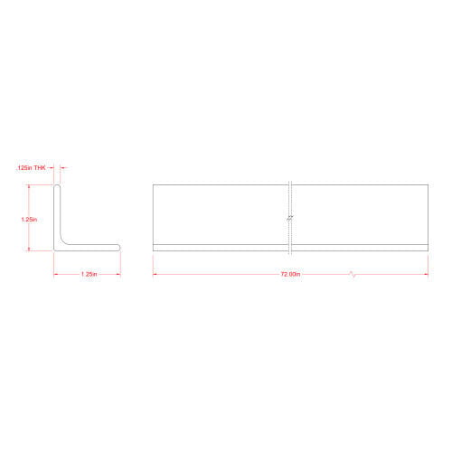 Hillman SteelWorks Weldable Hot-Rolled Steel Angle, 1/8-In x 1 1/4-In x 6-Ft