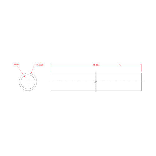 Hillman SteelWorks Weldable Steel Round Tube, 1/2-In x 4-Ft