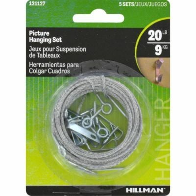 Hillman Medium Weight Picture Hanging Kit 20 lb