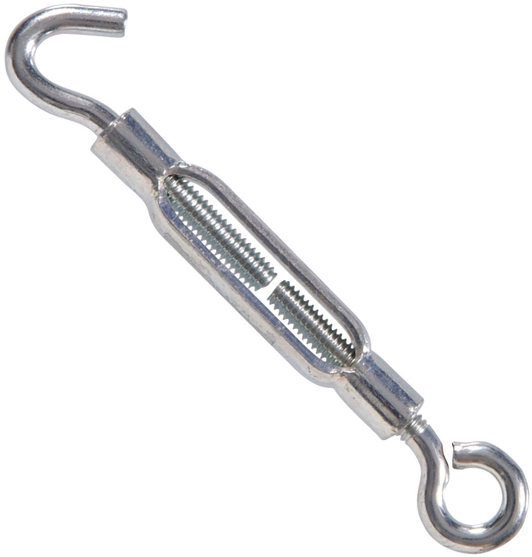 Hillman Hardware Essentials Hook And Eye Turnbuckle Zinc, #8 - 32 x 4 3/8-In