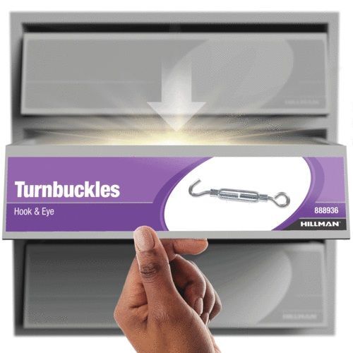 Hillman Hardware Essentials Hook and Eye Turnbuckle Zinc, #12-24 x 6-3/8-In