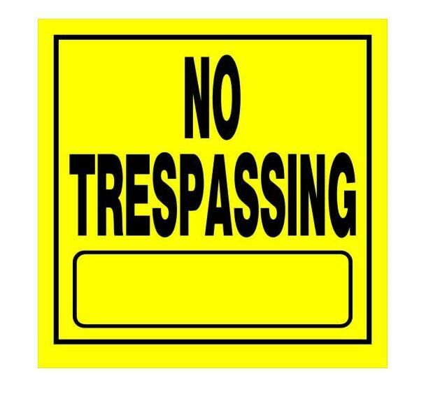 Hillman 11 in X 11 in No Trespassing Sign - Yellow