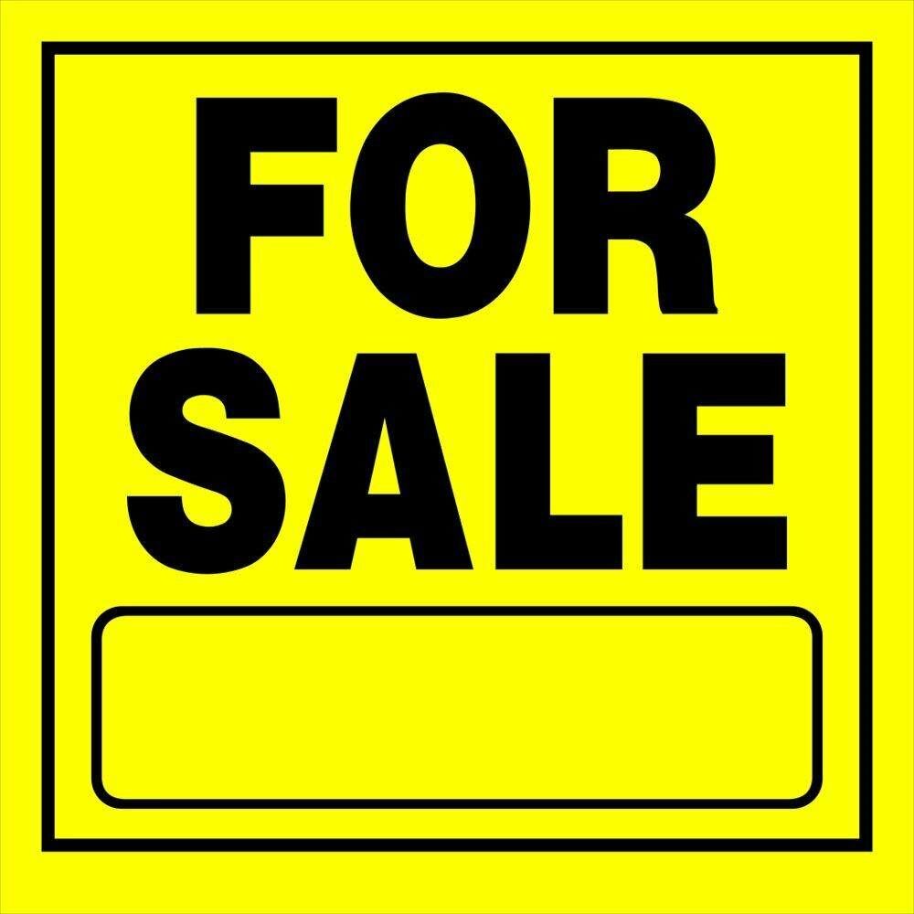 Hillman For Sale Sign - Yellow, 11 in x 11 in, Plastic