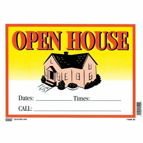 Hillman Open House Sign
