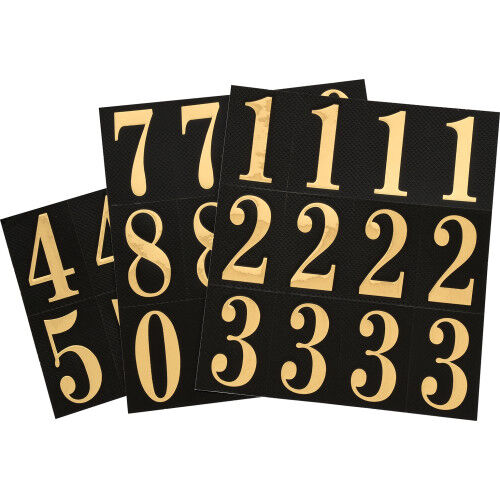 Hillman Adhesive House Black and Gold Number Pack, 2-In