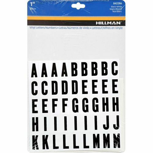 Hillman Square Cut Self Adhesive Letters - 1 in