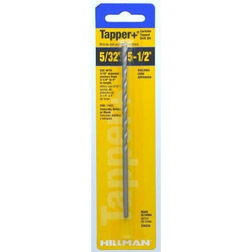 Hillman 5 1/2 in Masonry Tapper Carbide Drill Bit - 5/32 in