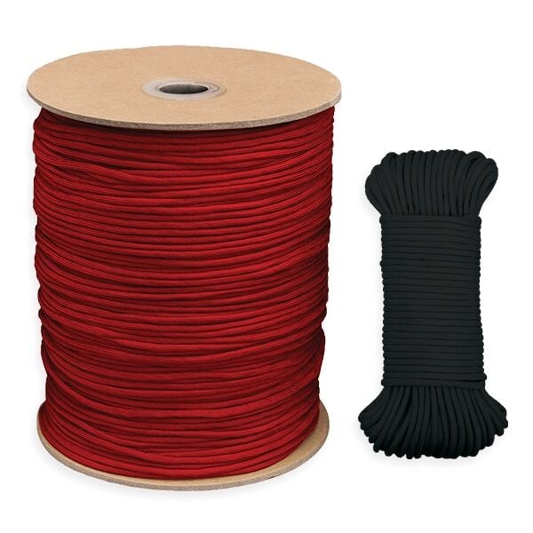 Koch Industries Black 550 Paracord, 5/32-In x 1000-Ft