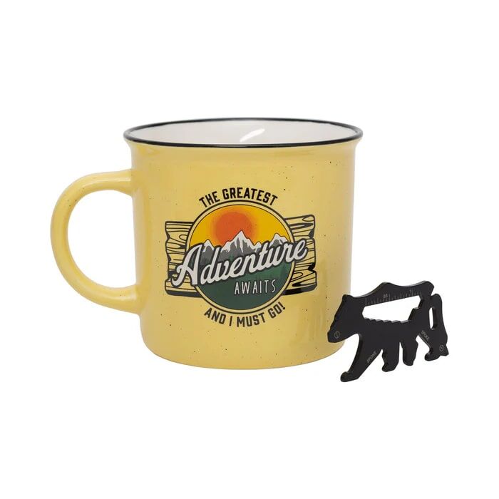Divinity Boutique Get Outdoors Collection Adventure Awaits Mug, 14-Oz