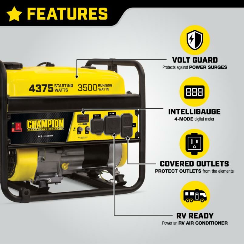 Champion Power Equipment 100555 3500-Watt Portable Generator