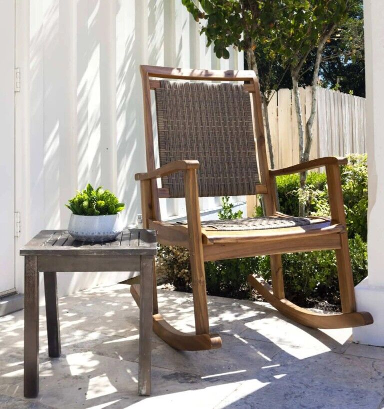 Leigh Country Sequoia Wicker Patio Rocker