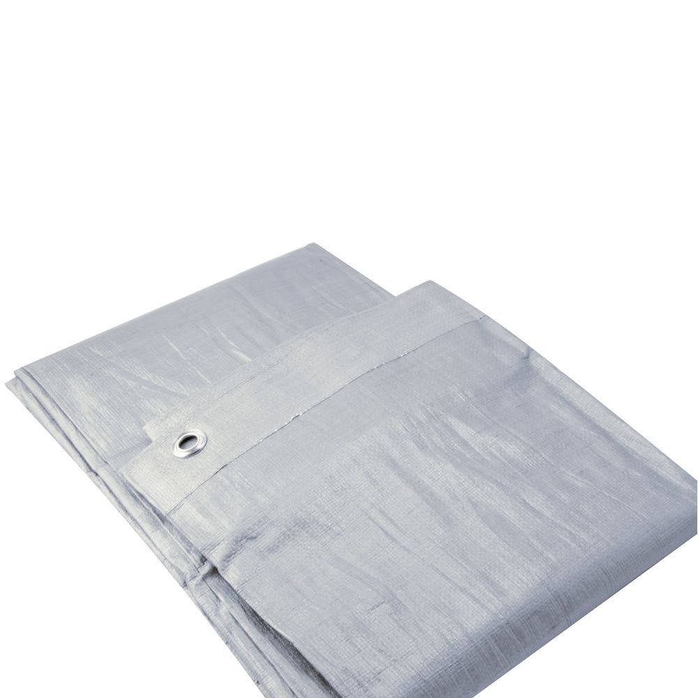 Erickson Heavy Grade Silver Poly Tarp, 6-Ft x 8-Ft
