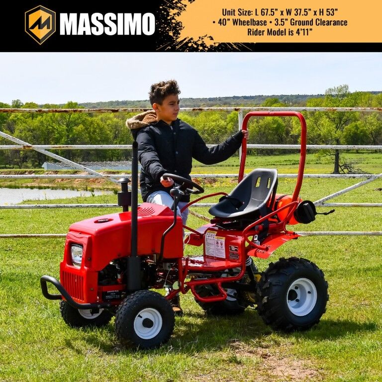 Massimo Mini Tractor Go-Kart, 110-cc