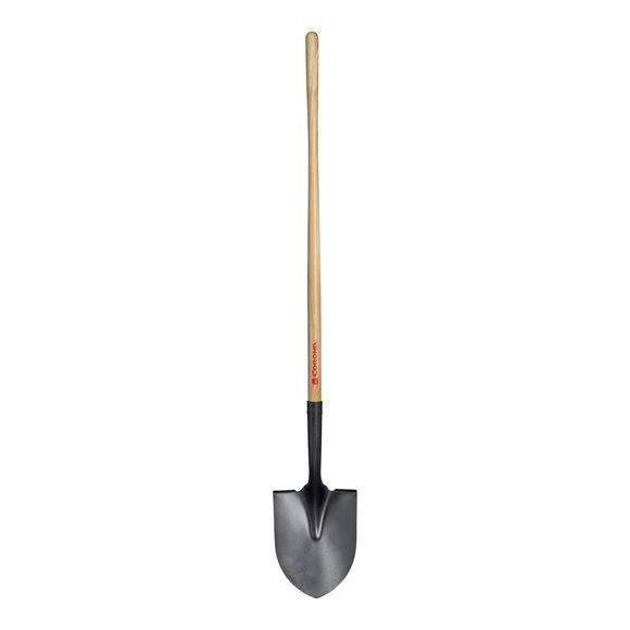 Corona Round Point Shovel with Wood Handle, Head 12-In, 15-Ga, 48-In