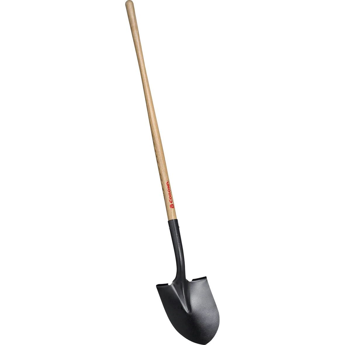 Corona Round Point Shovel with Wood Handle, Head 12-In, 15-Ga, 48-In