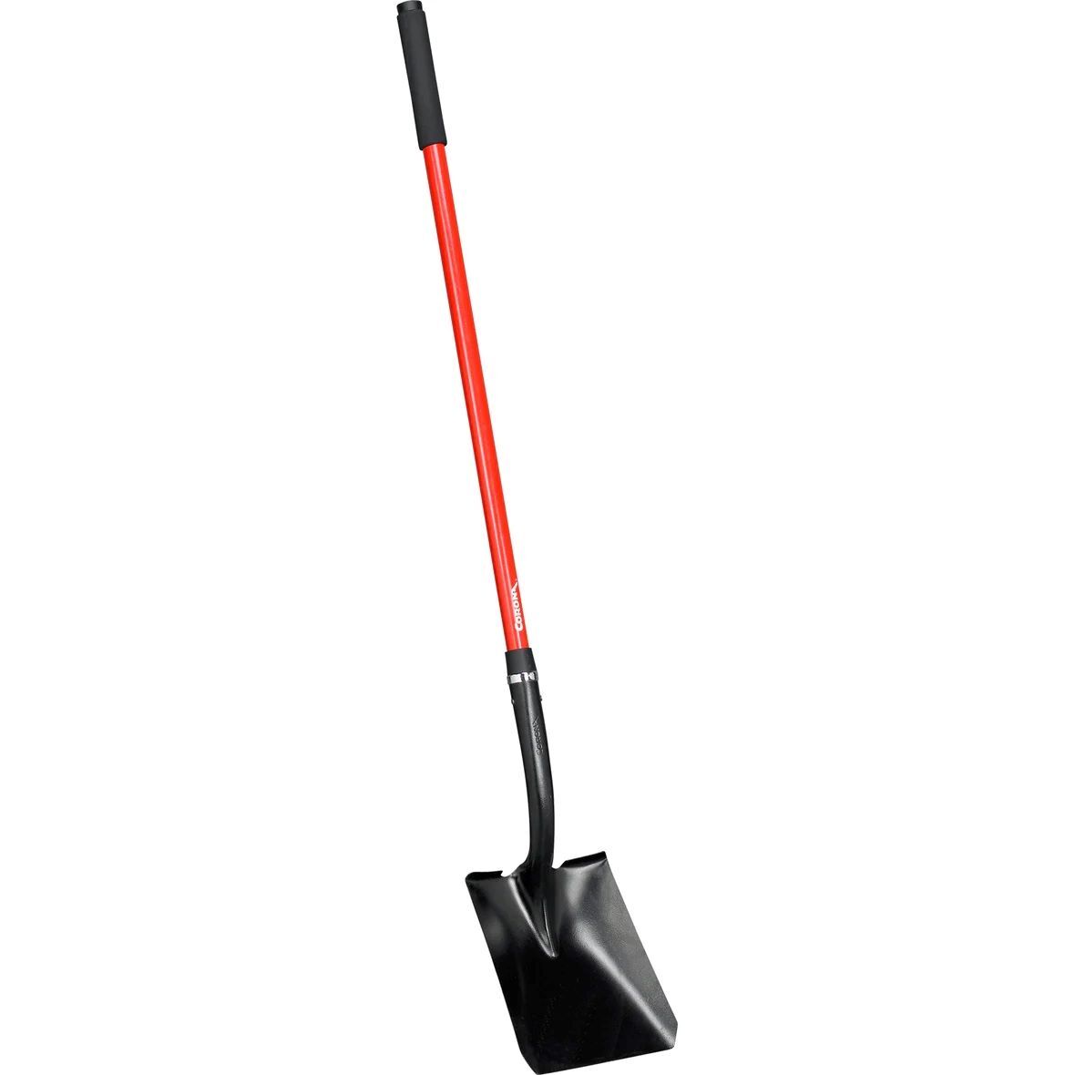 Corona Square Point Shovel with Fiberglass Handle, Head 12-In, 15-Ga, 48-In