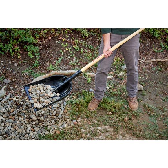 Corona #12 Plastic Western Scoop Shovel with Wood Handle, 48-In