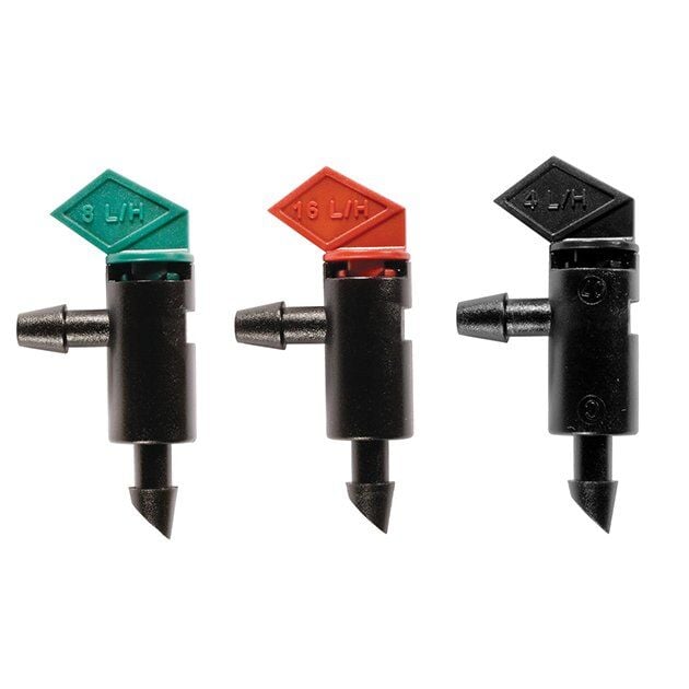 DIG Red Flag Drip Emitter, 4 GPM, 1/4-In, 25-Pk