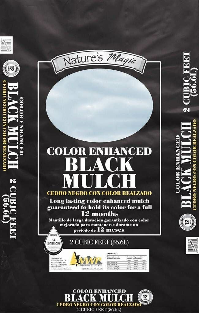 Nature's Magic Color Enhanced Black Mulch - 2 Cubic Feet
