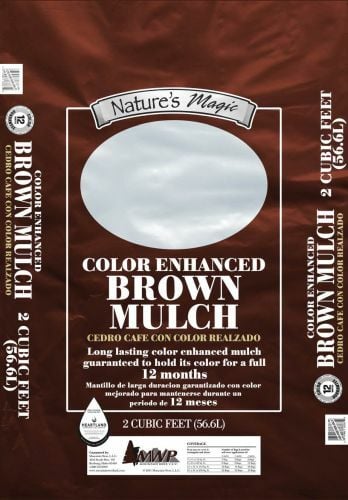 Mountain West Bark Products Color Enhanced Brown Mulch - 2 Cubic Feet