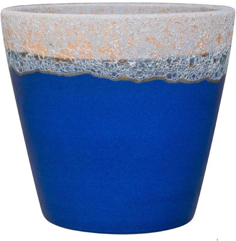 Michael Carr Designs Royal Blue Volcanic Planter, 15 in.