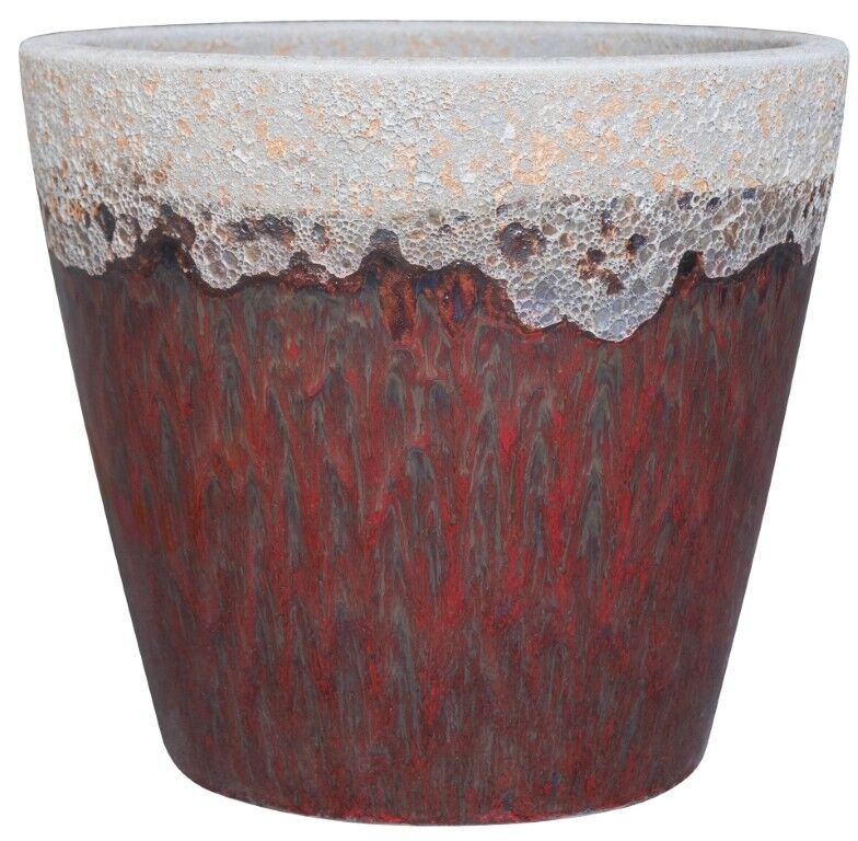 Michael Carr Designs Red Wine Volcanic Planter, 11.8 in.