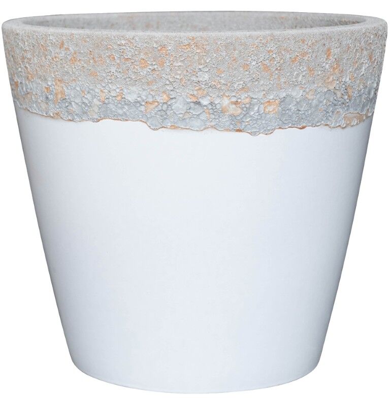 Michael Carr Designs White Volcanic Planter, 11.8 in.