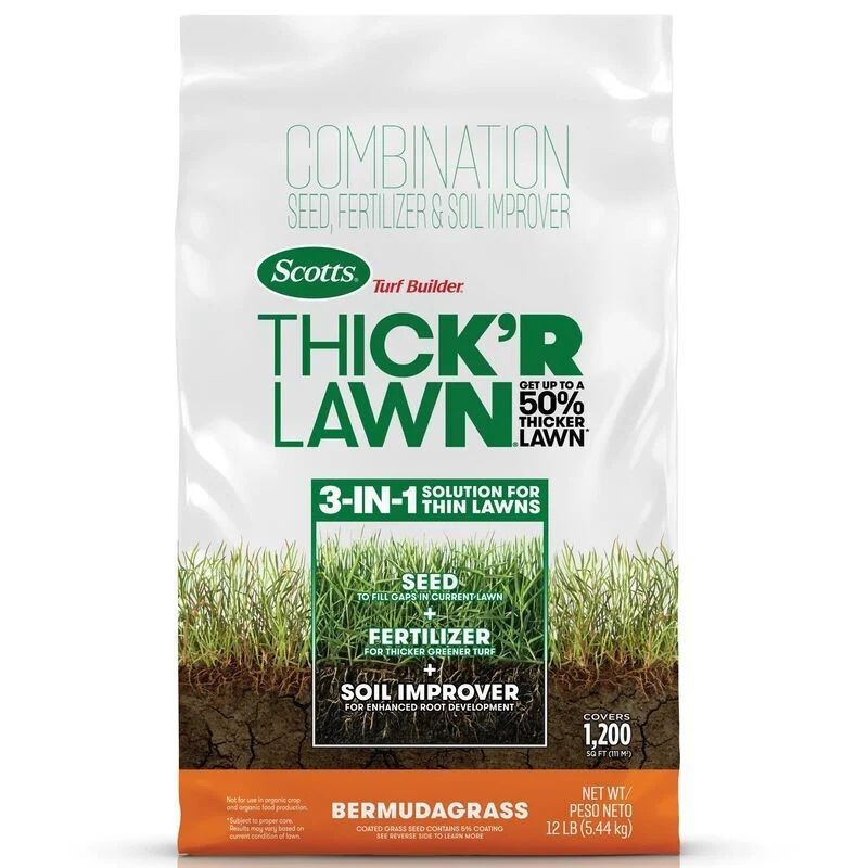 Scotts Turf Builder Thick'R Lawn Bermudagrass, 12-Lb