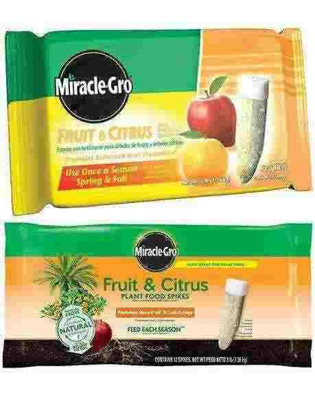 Miracle-Gro Fruit & Citrus Fertilizer Spikes 12-Pk. - 3 lb