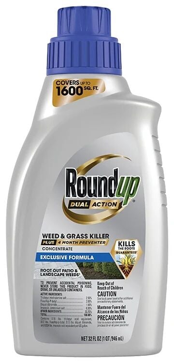Roundup Weed & Grass Killer Plus Weed Preventer Extended Control Concentrate - 1 qt