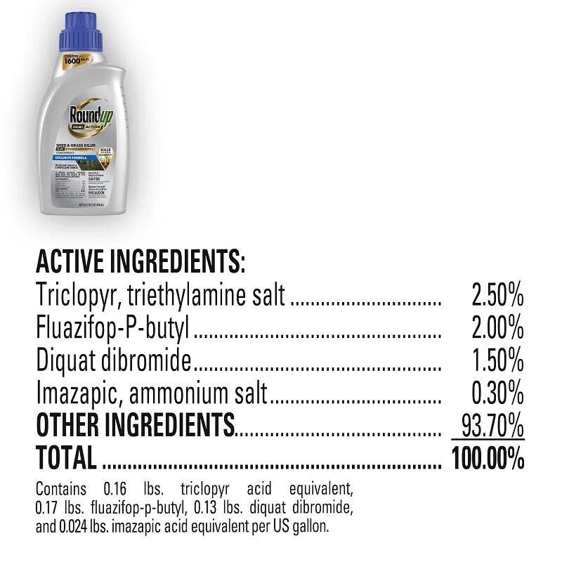 Roundup Weed & Grass Killer Plus Weed Preventer Extended Control Concentrate - 1 qt