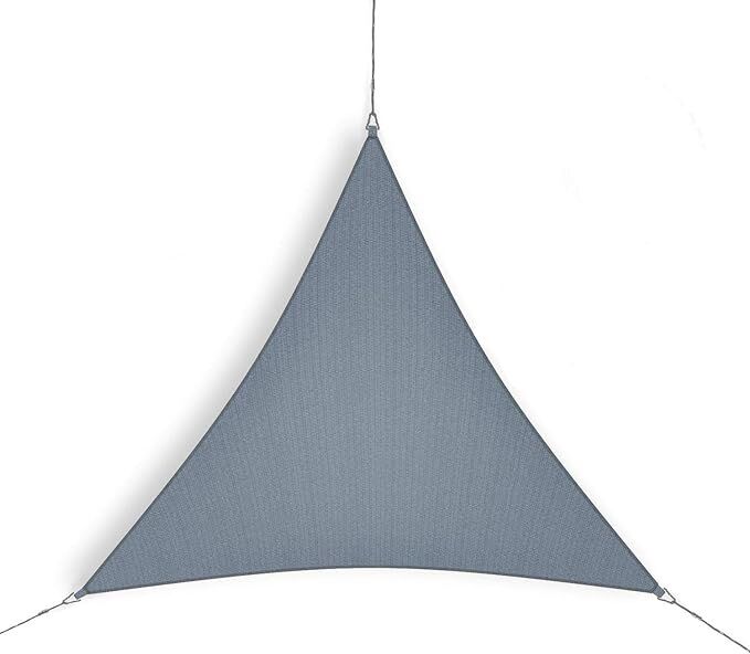 Coolaroo Ready to Hange Triangle Shade Sail 90% UV Block in Steel, 10x10x10-Ft