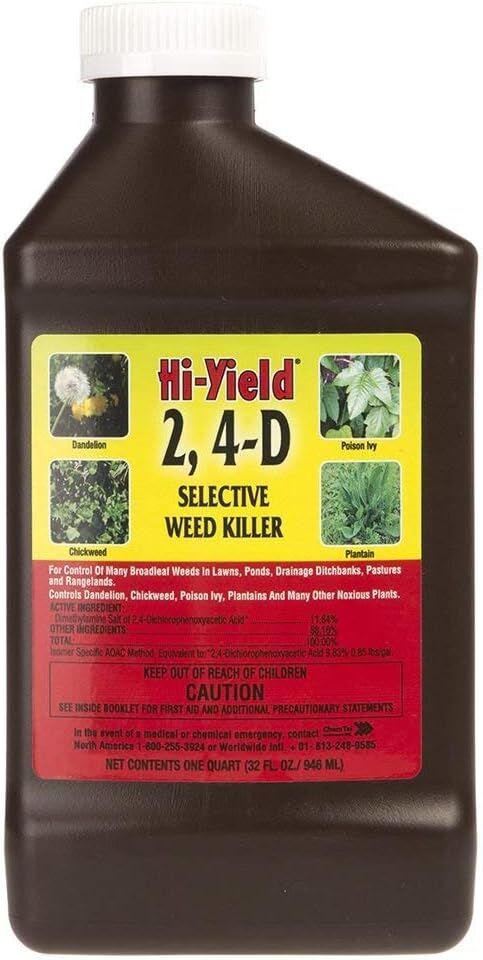 Hi-Yield 2, 4-D Selective Weed Killer, 32-Oz