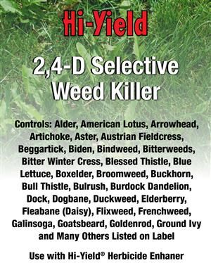 Hi-Yield 2, 4-D Selective Weed Killer, 1-Gal