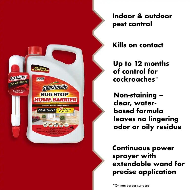 Spectracide Bug Stop Home Barrier With Accushot Sprayer, 1.33-Gal