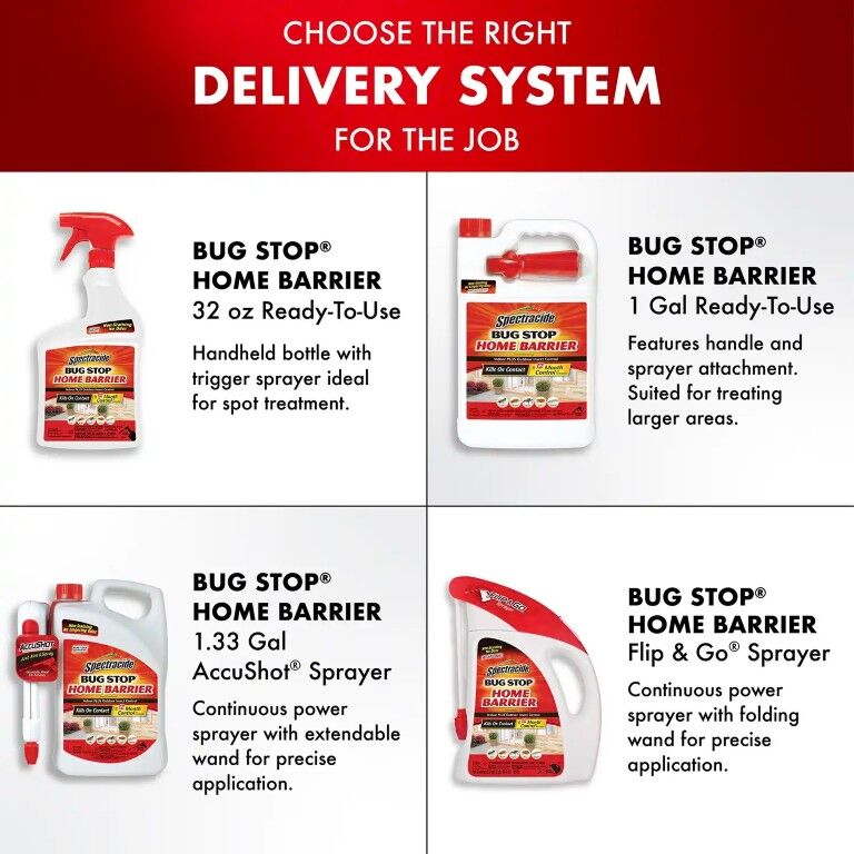 Spectracide Bug Stop Home Barrier With Accushot Sprayer, 1.33-Gal