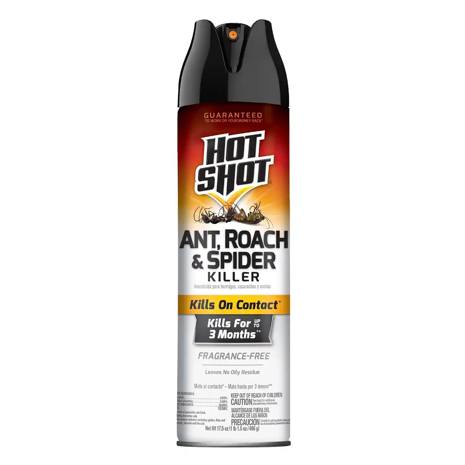 Hot Shot Fragrance Free Aerosol Ant, Roach, & Spider Killer, 17.5-Oz