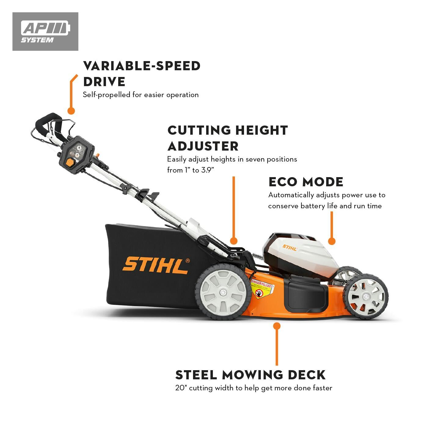 STIHL RMA 510 V 21-In Battery Powered Walk Behind Lawn Mower