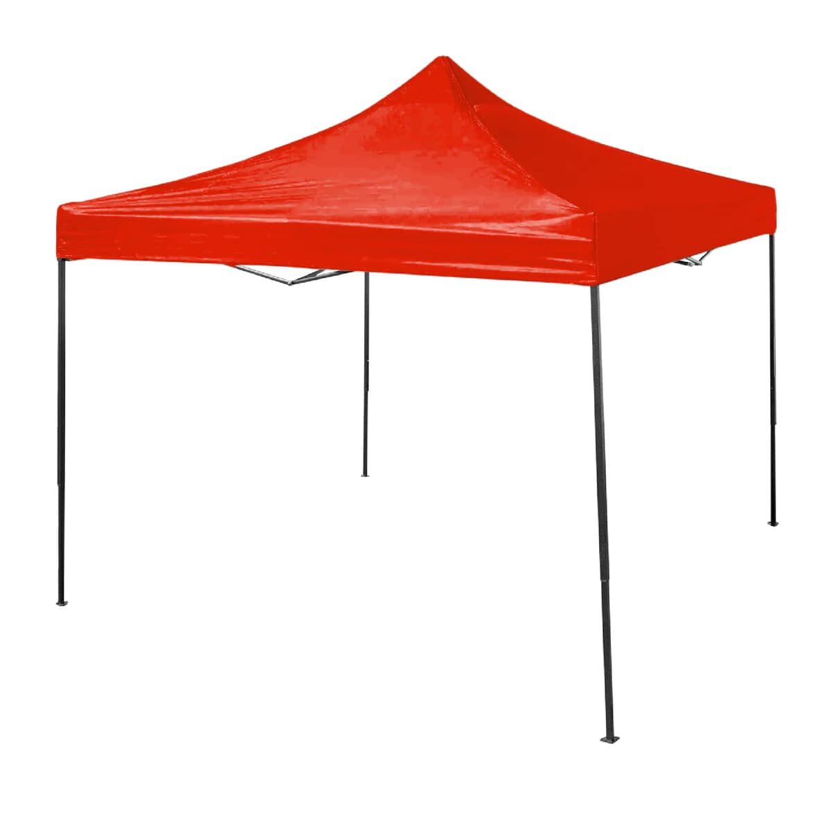Trappers Peak Red Folding Pop-Up Canopy, 10-Ft x 10-Ft
