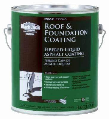 Black Jack Fibered Roof Coating ,1-Gal