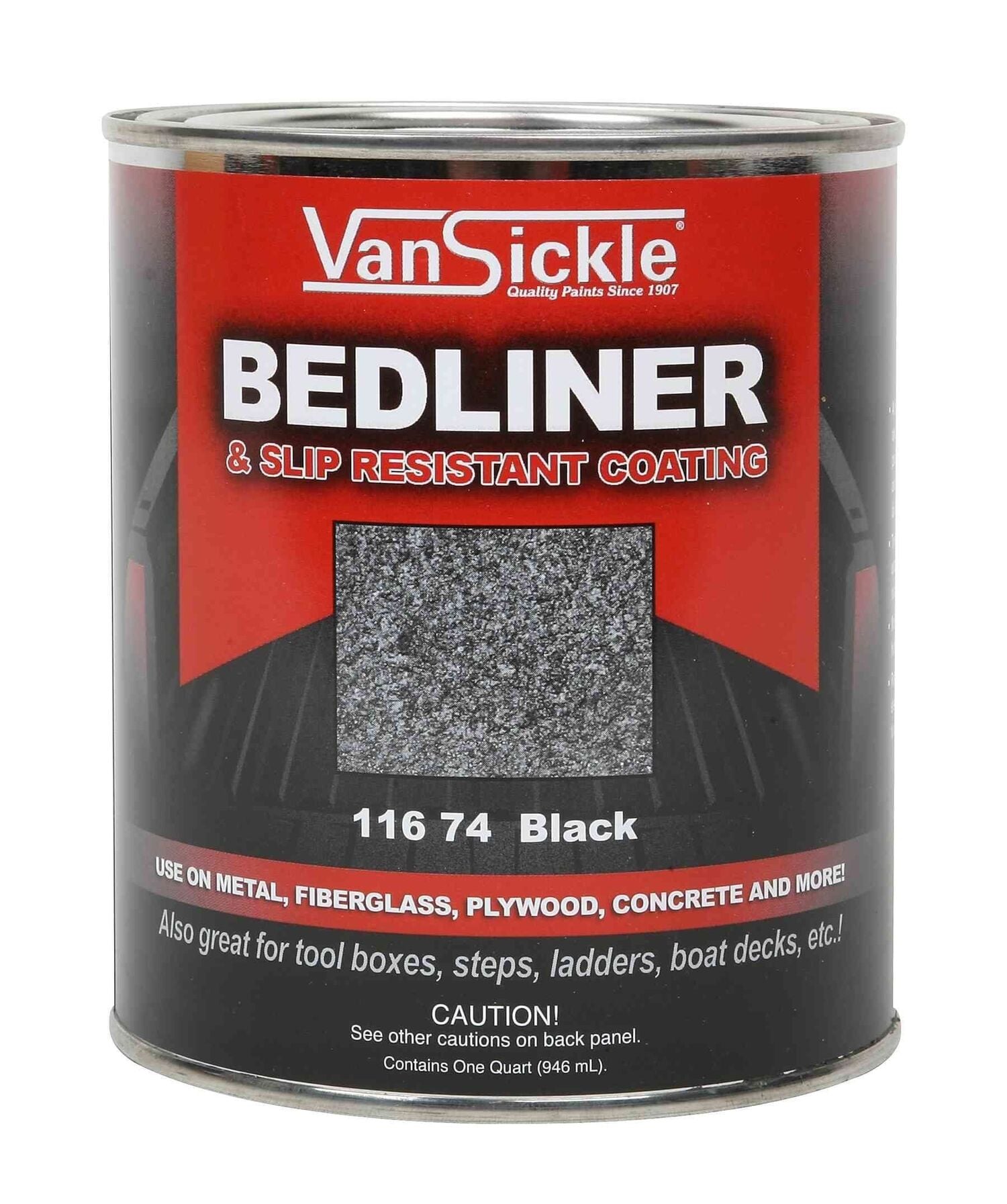 Van Sickle Paint Bedliner & Skid-Resistant Coating Satin Black, 1-Qt