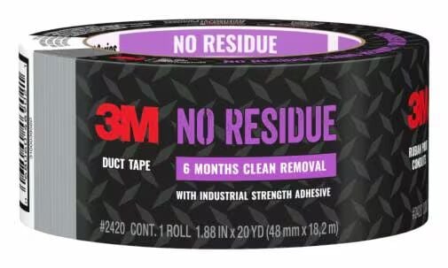 3M No Residue Duct Tape, 1.88-In X 20-Yd