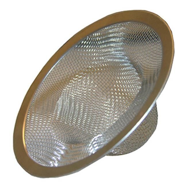 Lasco Stainless Steel Shower Mesh Bathtub Strainer with Chrome Ring for Bathtub Drain
