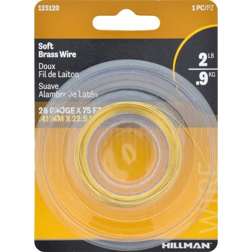 Hillman Hobby Wire Brass, #28 x 75-Ft, 2-Lb