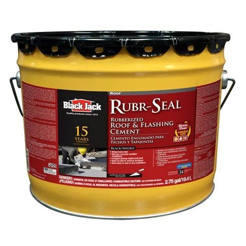 Black Jack Rubr-Seal Rubberized Roof & Flashing Cement, 2.75-Gal