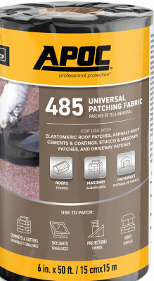 Apoc Black Universal Patching Fabric, 6-In X 50-Ft
