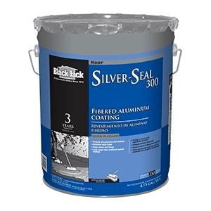 Black Jack Silver-Seal 300 Fibered Aluminum Reflective Roof Coating, 5-Gal