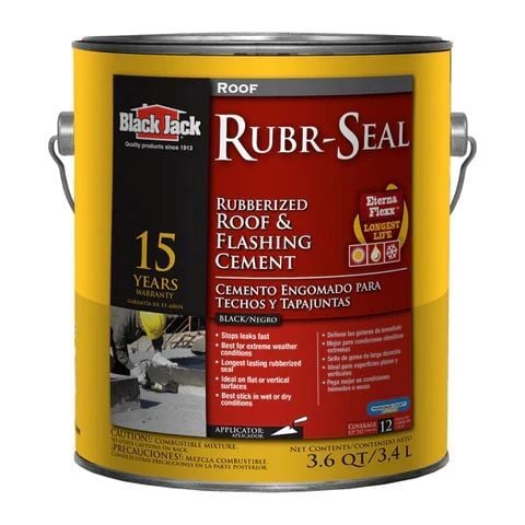 Black Jack Rubberized Roof & Flashing Cement Rubr-Seal, 1-Gal