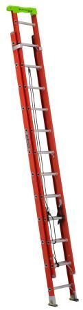 Louisville Ladder Fiberglass Extension Ladder, Type IA, Load Capacity 300-Lb, 24-Ft